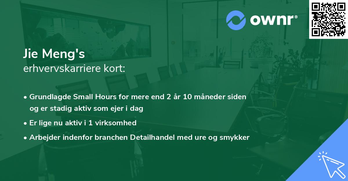 Jie Meng's erhvervskarriere kort