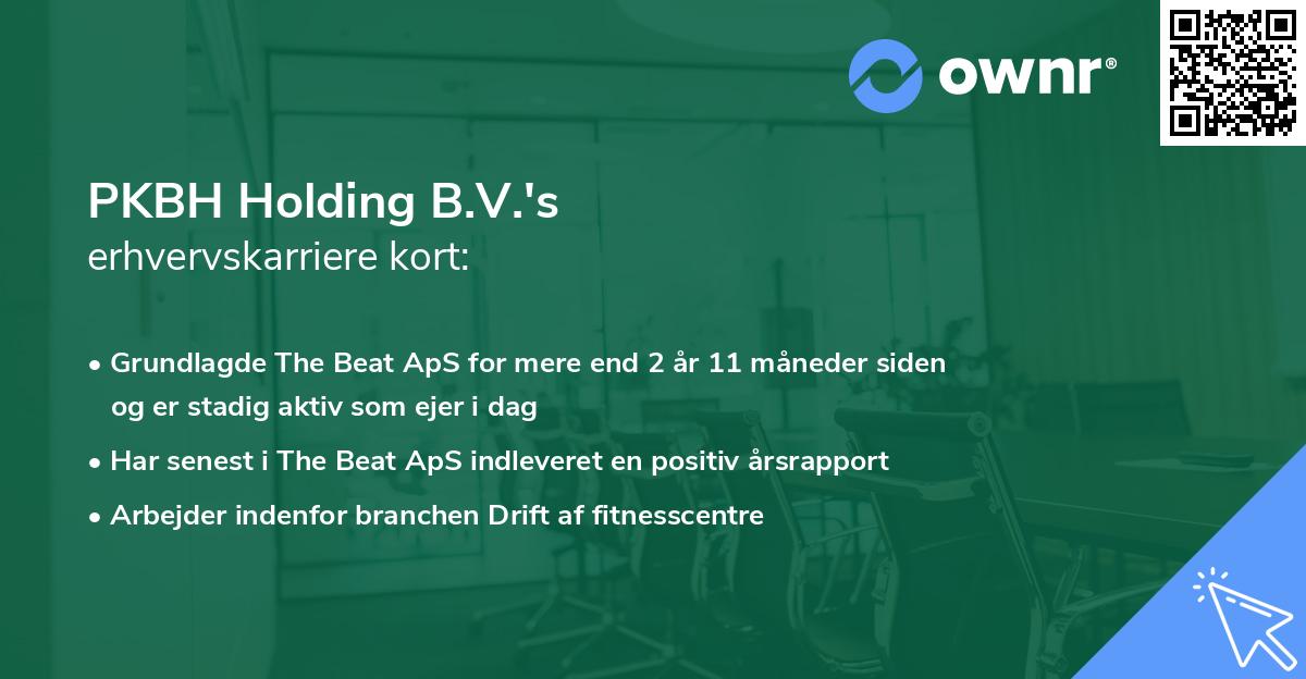 PKBH Holding B.V.'s erhvervskarriere kort