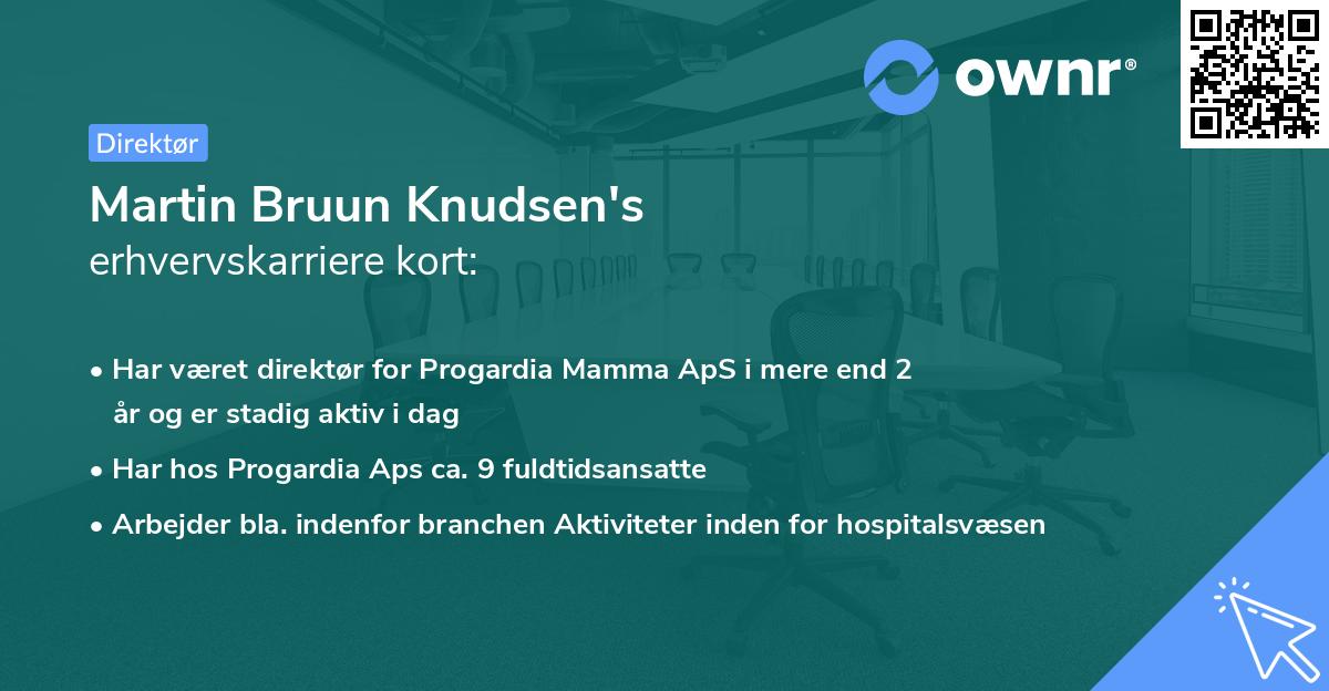 Martin Bruun Knudsen's erhvervskarriere kort