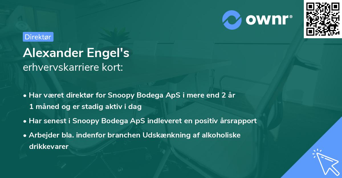 Alexander Engel's erhvervskarriere kort