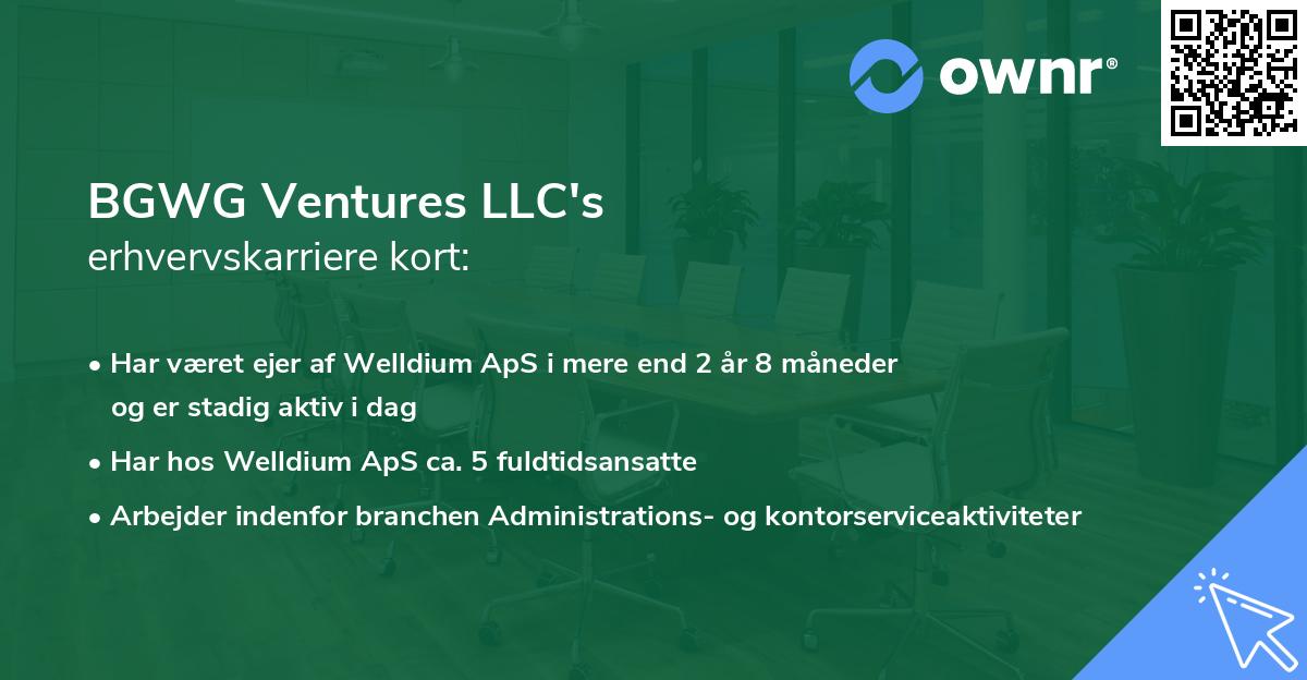 BGWG Ventures LLC's erhvervskarriere kort