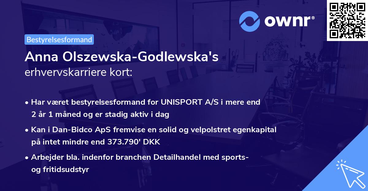 Anna Olszewska-Godlewska's erhvervskarriere kort
