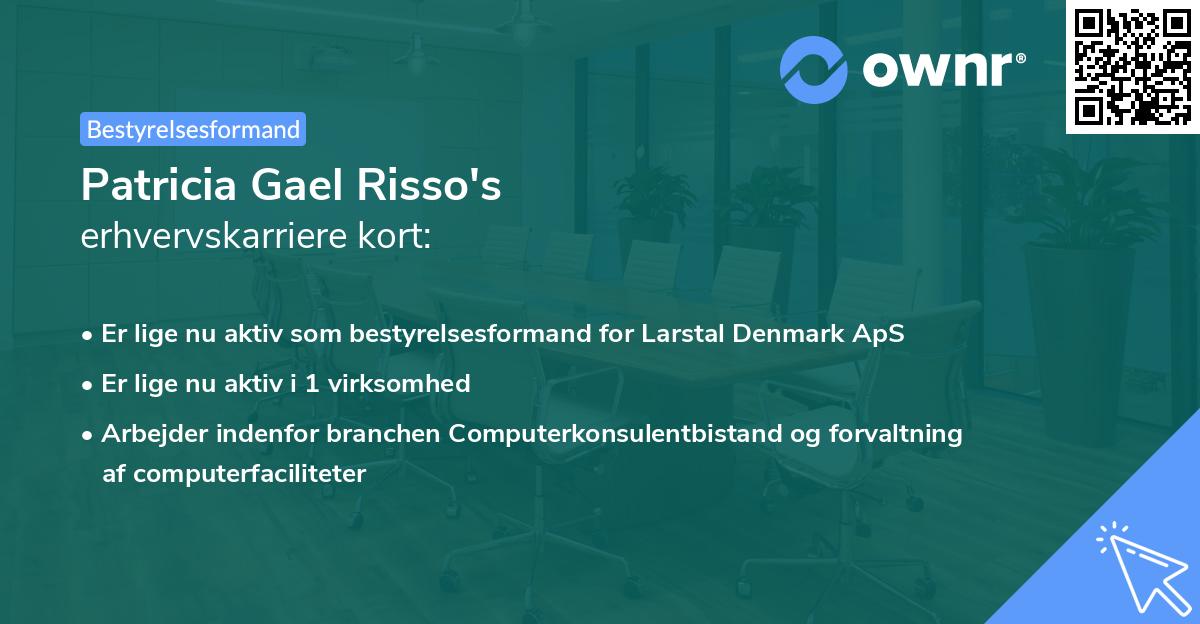 Patricia Gael Risso's erhvervskarriere kort