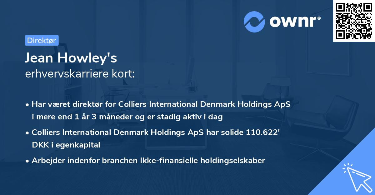 Jean Howley's erhvervskarriere kort