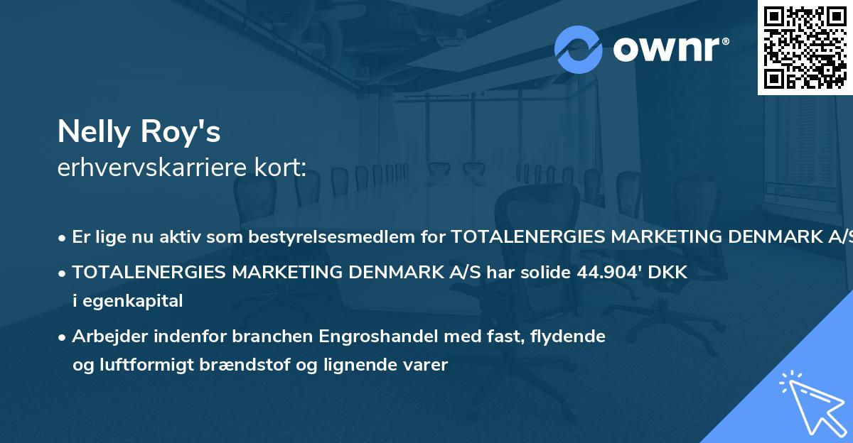 Nelly Roy's erhvervskarriere kort