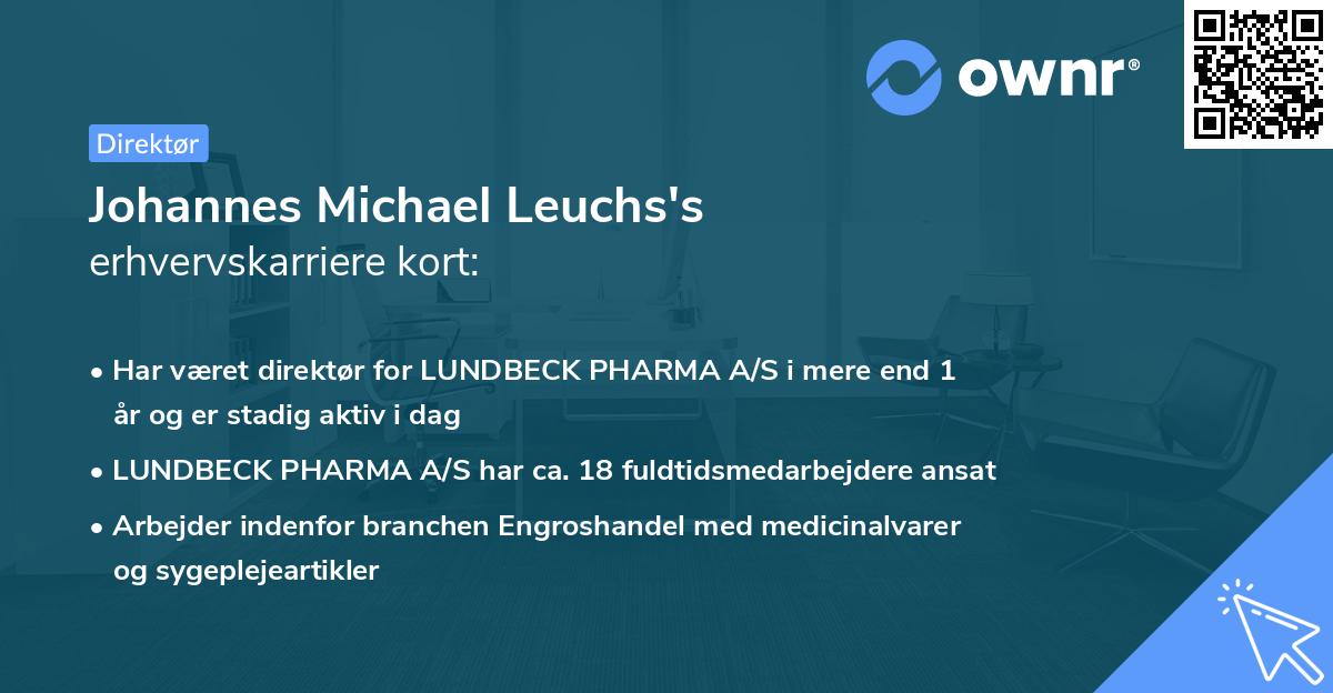 Johannes Michael Leuchs's erhvervskarriere kort