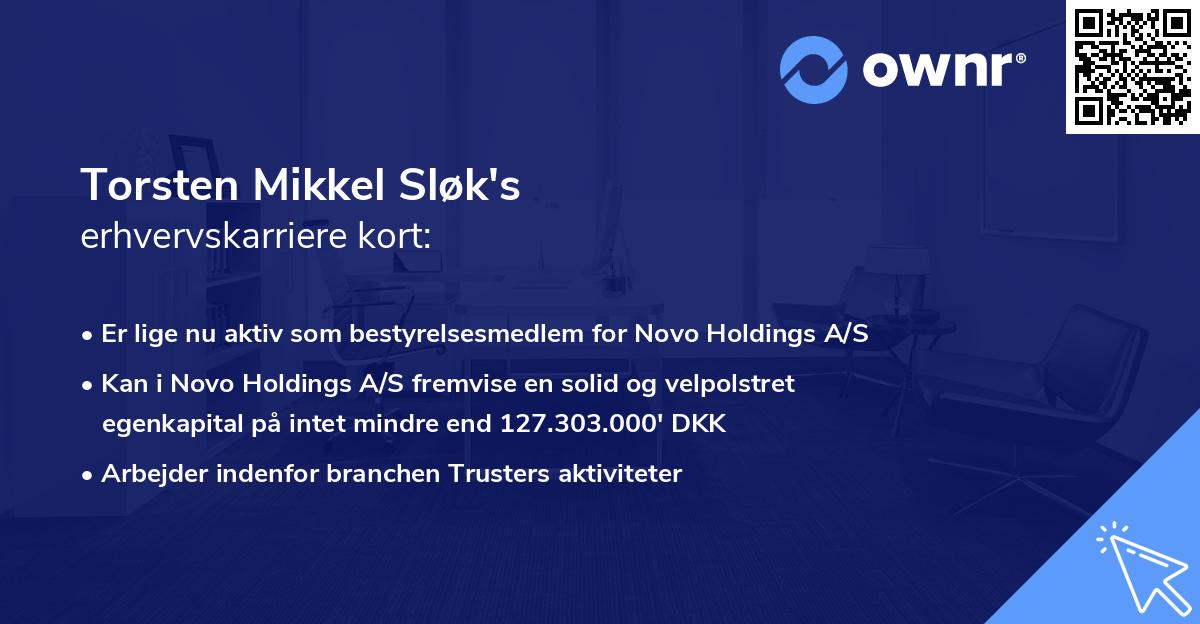 Torsten Mikkel Sløk's erhvervskarriere kort