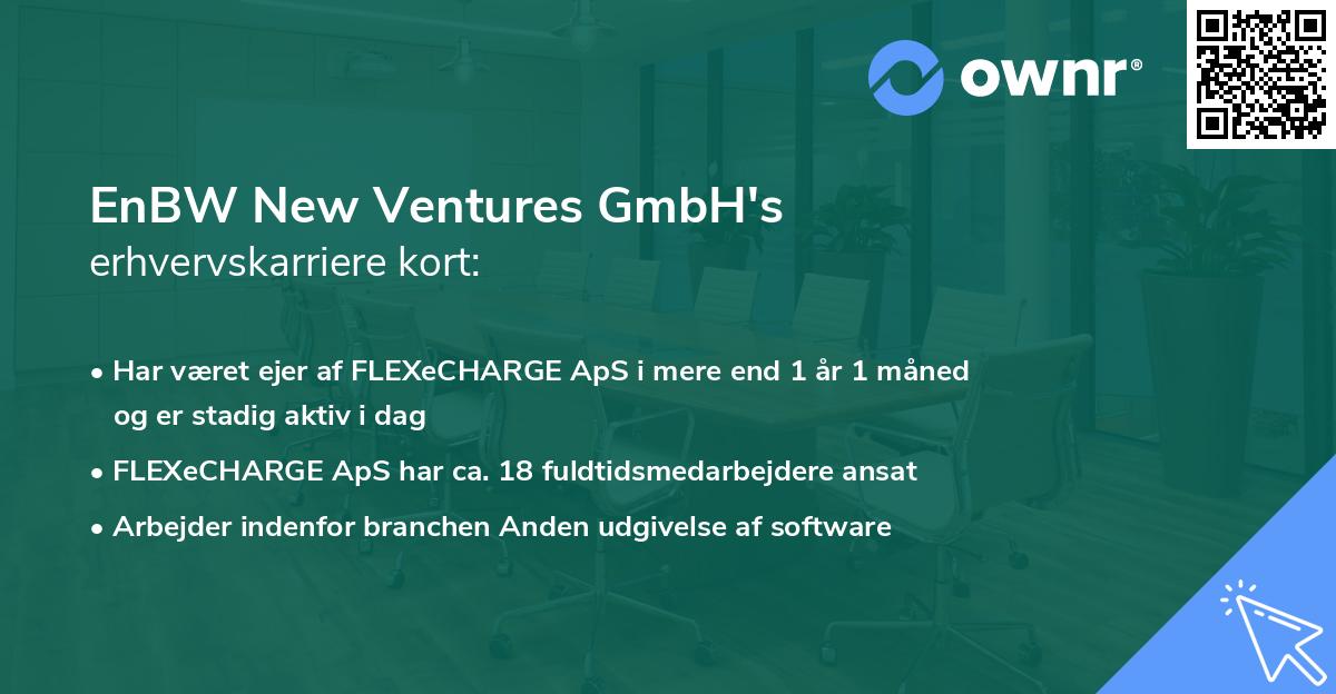 EnBW New Ventures GmbH's erhvervskarriere kort