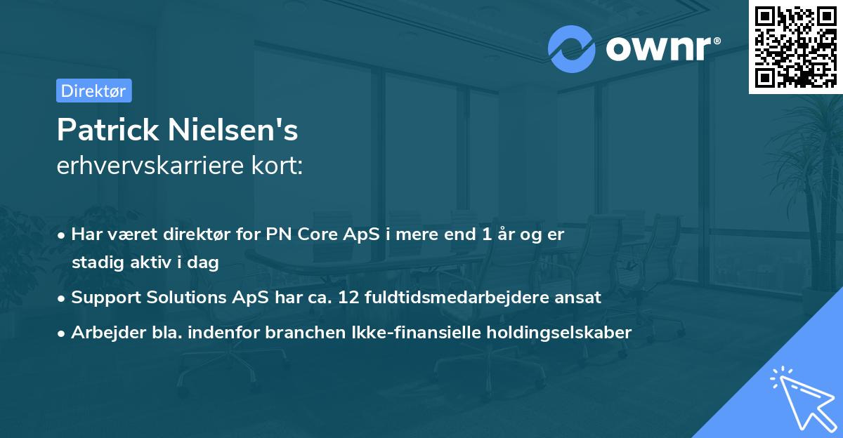 Patrick Nielsen's erhvervskarriere kort