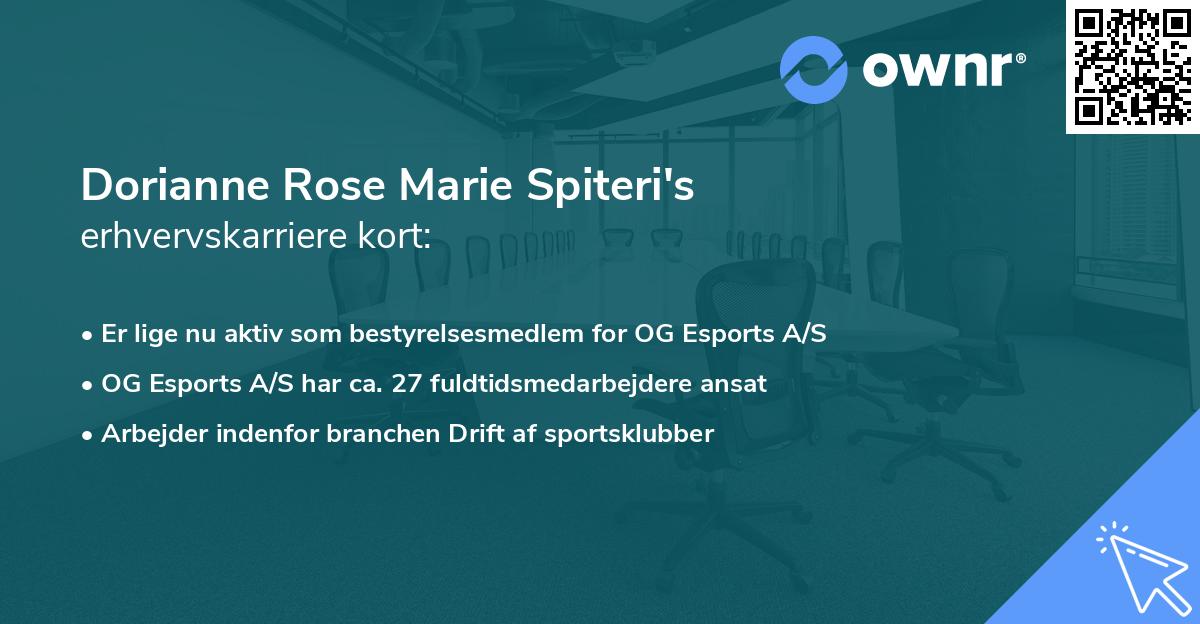 Dorianne Rose Marie Spiteri's erhvervskarriere kort