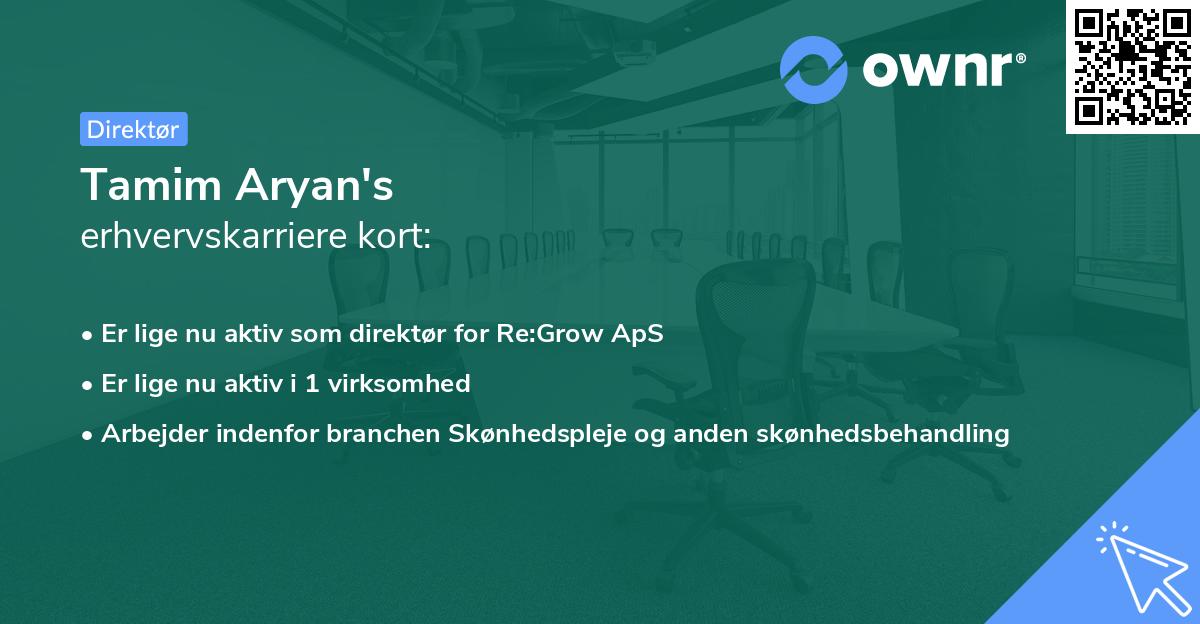 Tamim Aryan's erhvervskarriere kort