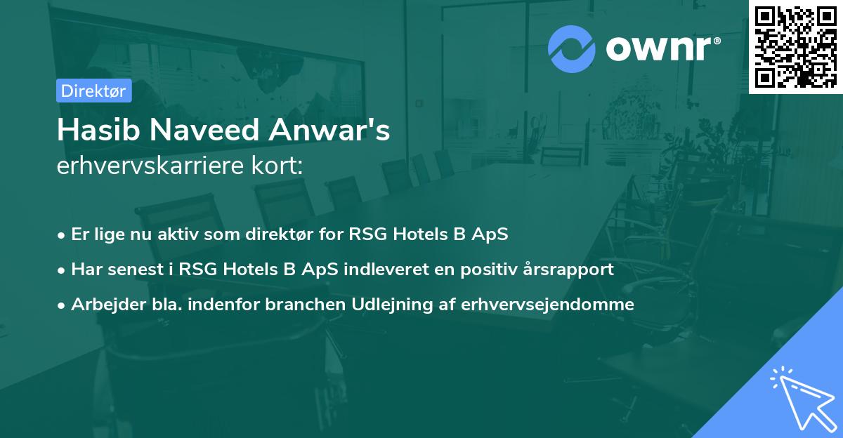 Hasib Naveed Anwar's erhvervskarriere kort