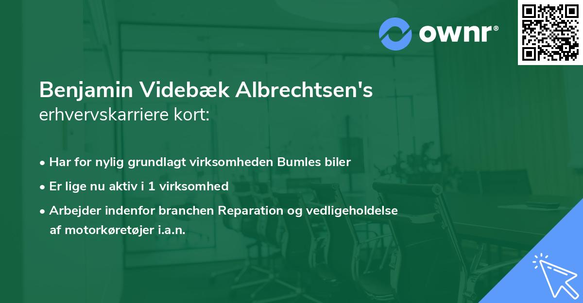 Benjamin Videbæk Albrechtsen's erhvervskarriere kort