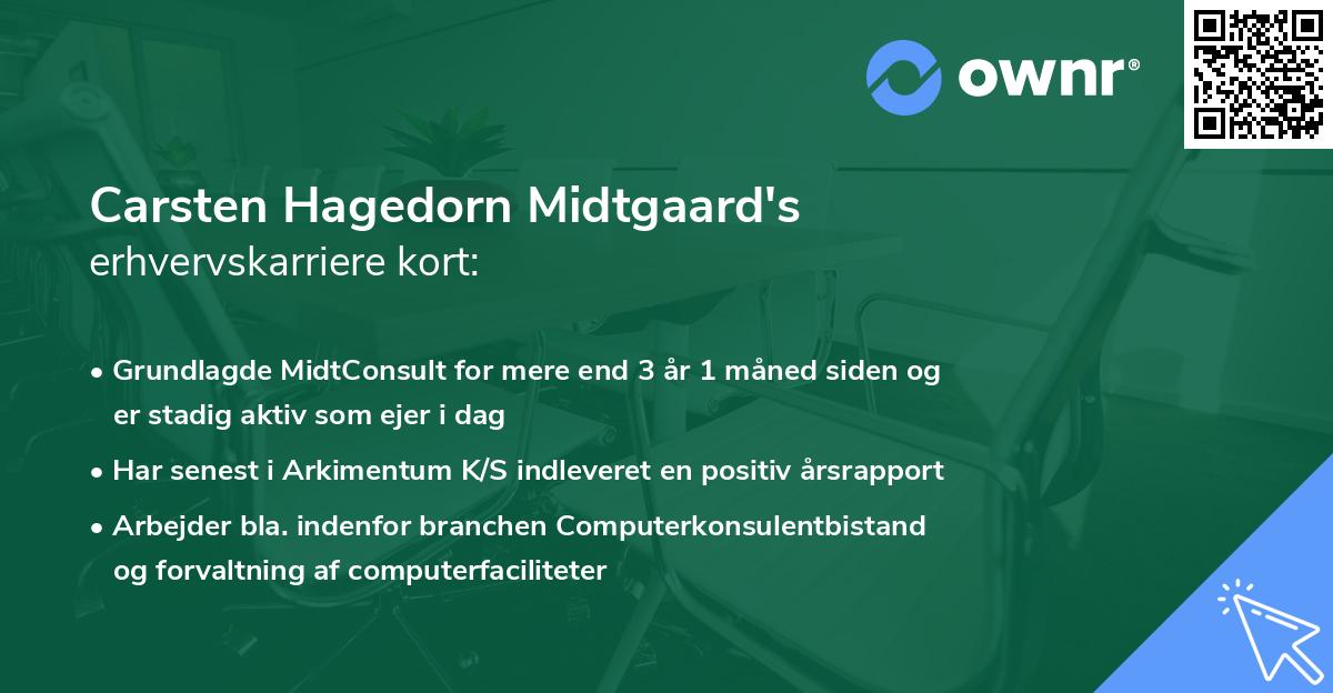 Carsten Hagedorn Midtgaard's erhvervskarriere kort