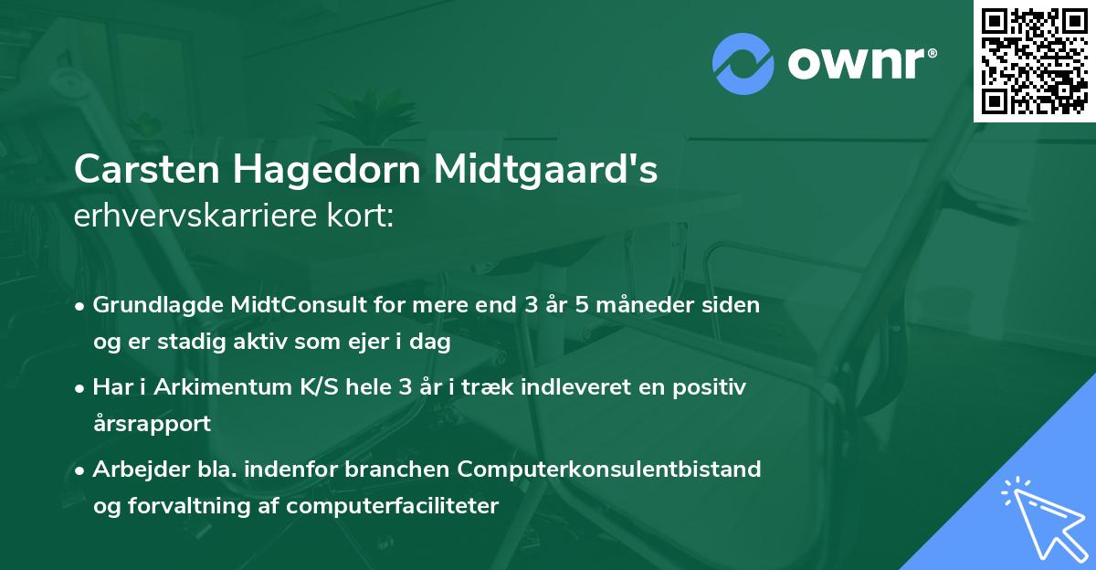 Carsten Hagedorn Midtgaard's erhvervskarriere kort