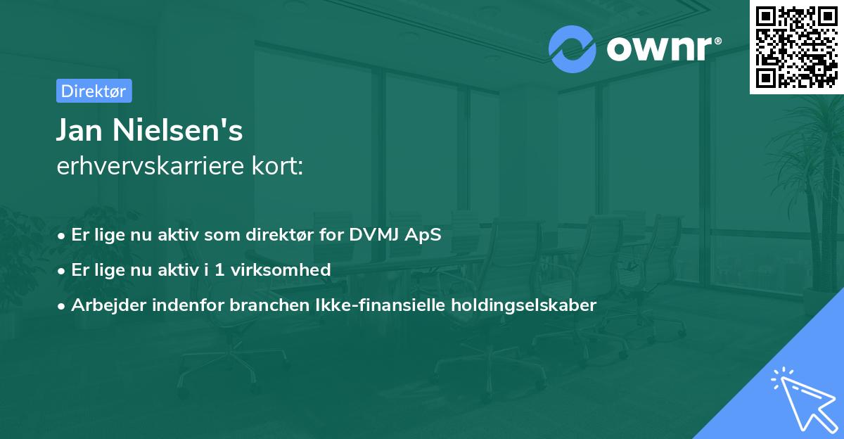 Jan Nielsen's erhvervskarriere kort
