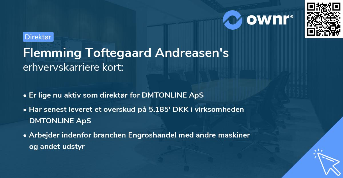 Flemming Toftegaard Andreasen's erhvervskarriere kort