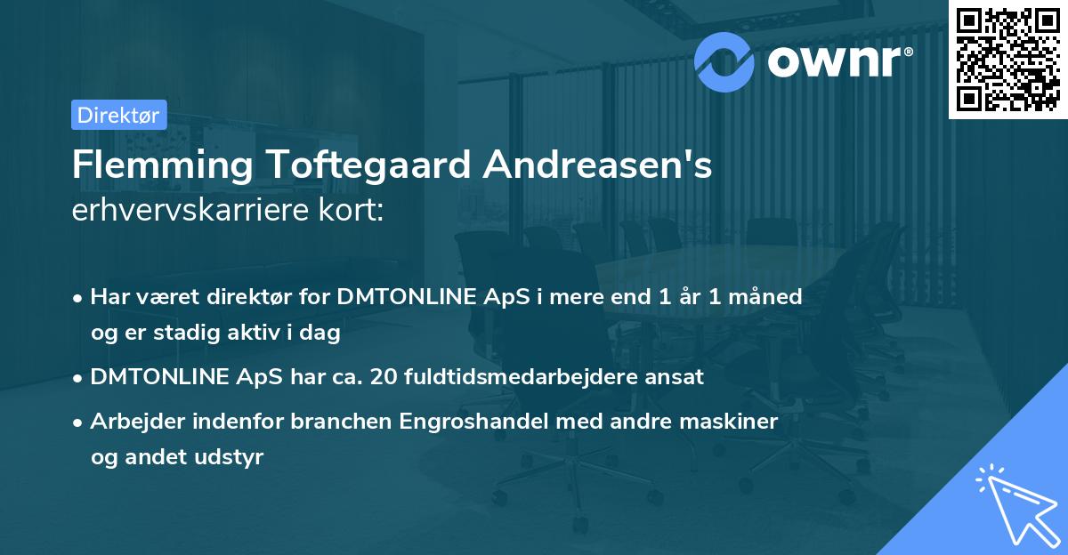 Flemming Toftegaard Andreasen's erhvervskarriere kort