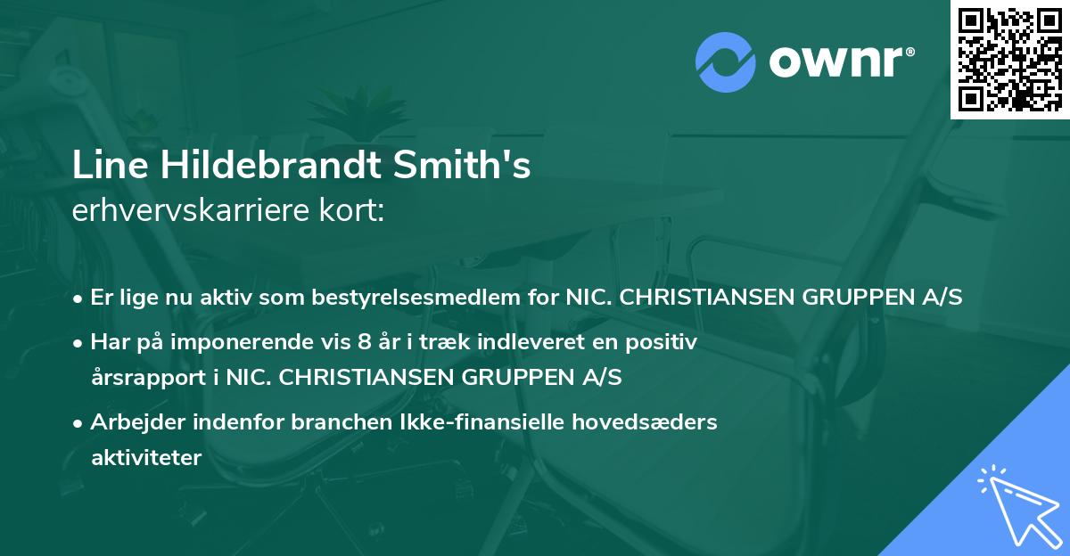 Line Hildebrandt Smith's erhvervskarriere kort