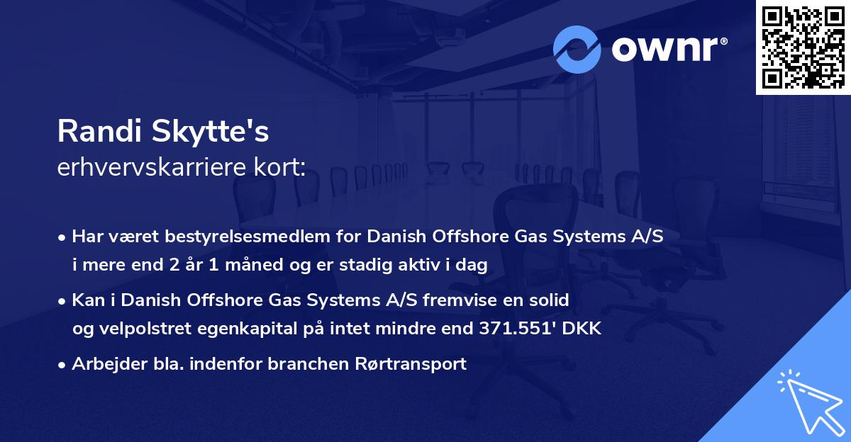 Randi Skytte's erhvervskarriere kort