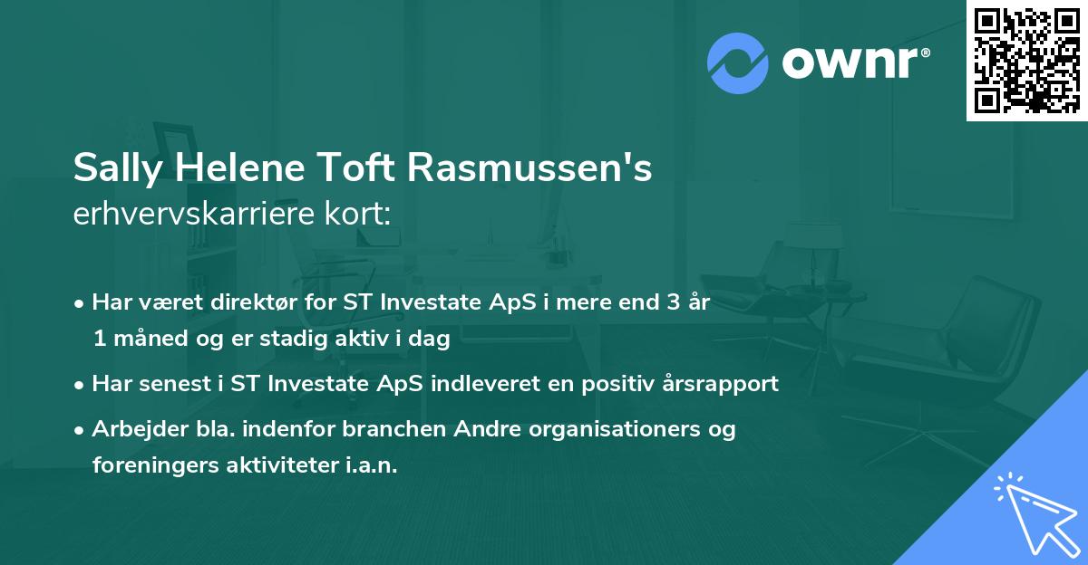Sally Helene Toft Rasmussen's erhvervskarriere kort