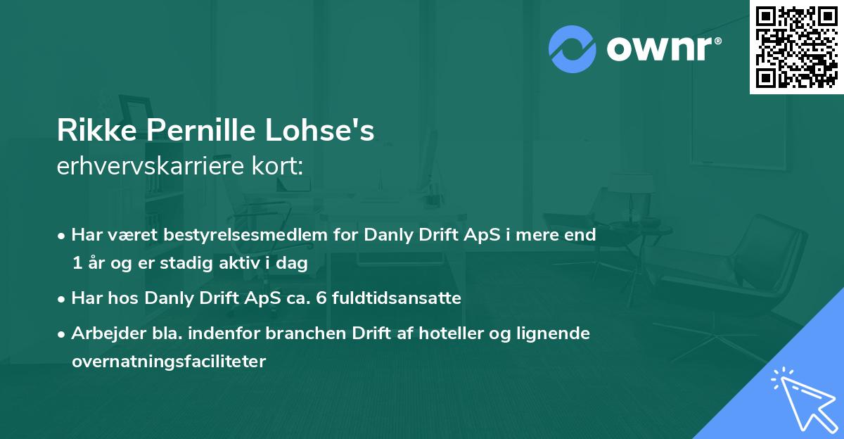 Rikke Pernille Lohse's erhvervskarriere kort