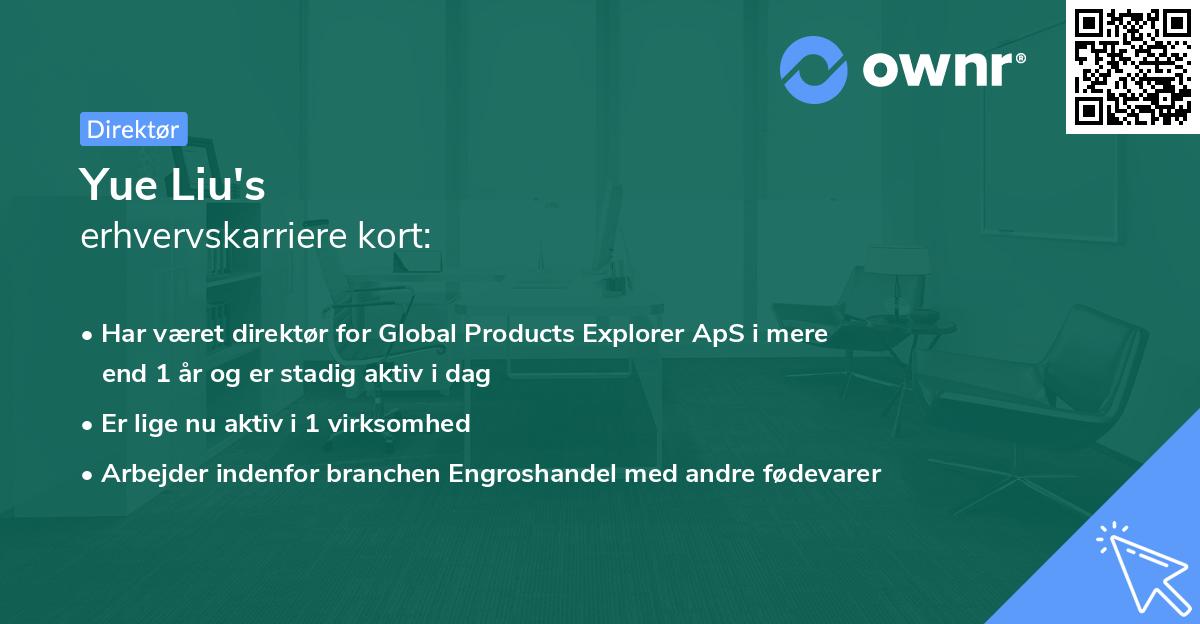 Yue Liu's erhvervskarriere kort
