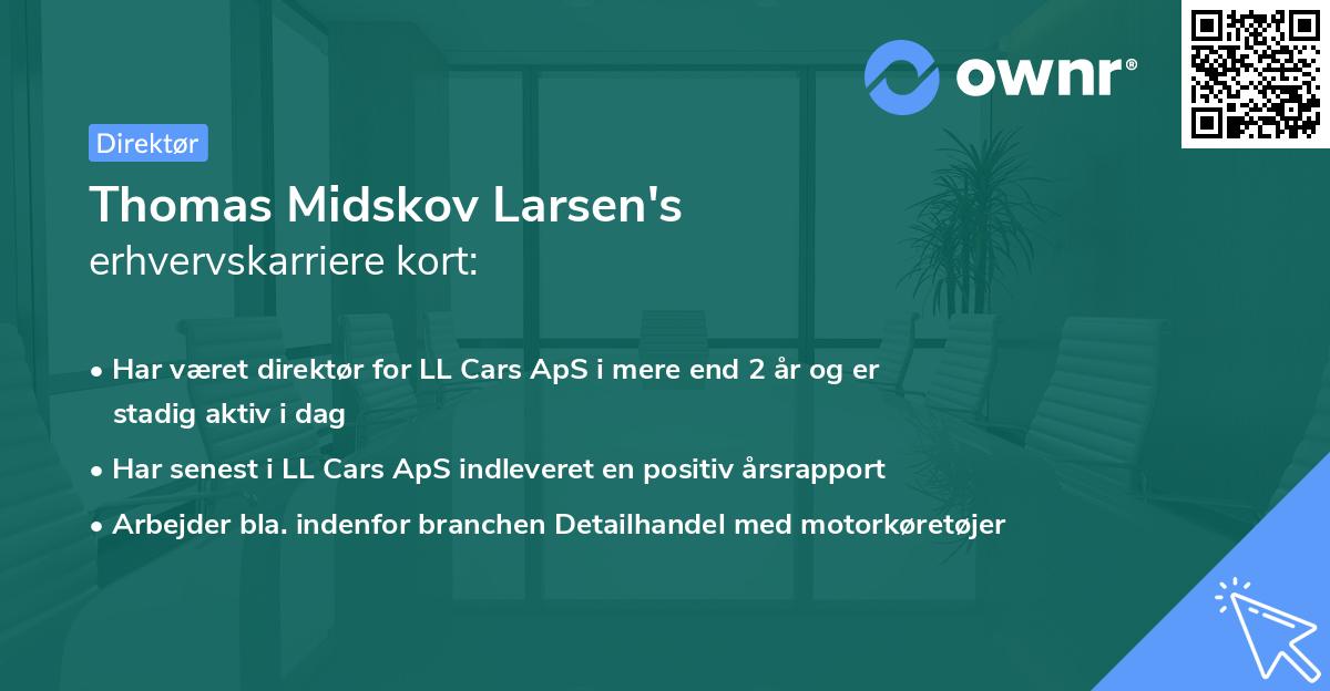 Thomas Midskov Larsen's erhvervskarriere kort