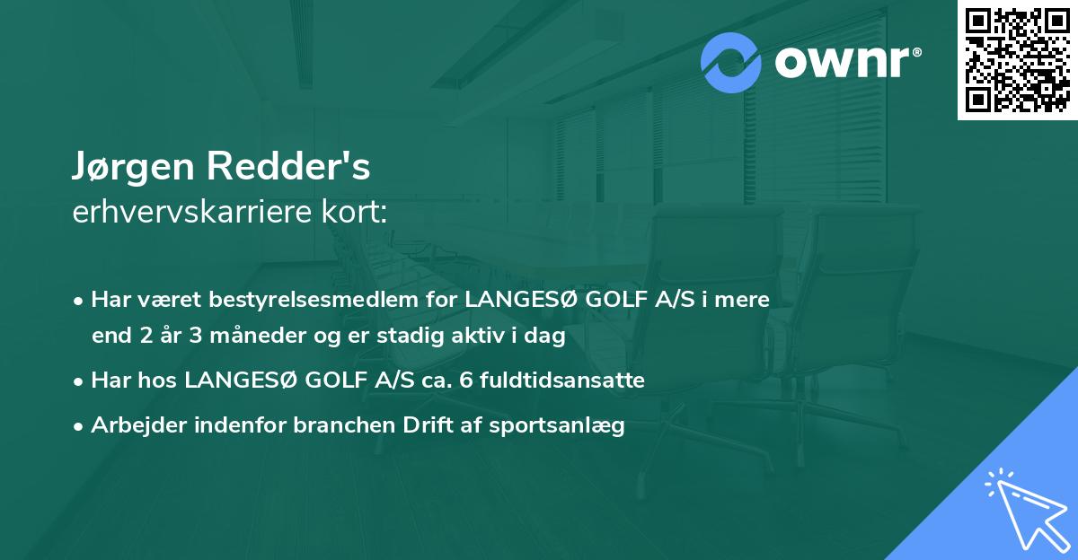 Jørgen Redder's erhvervskarriere kort