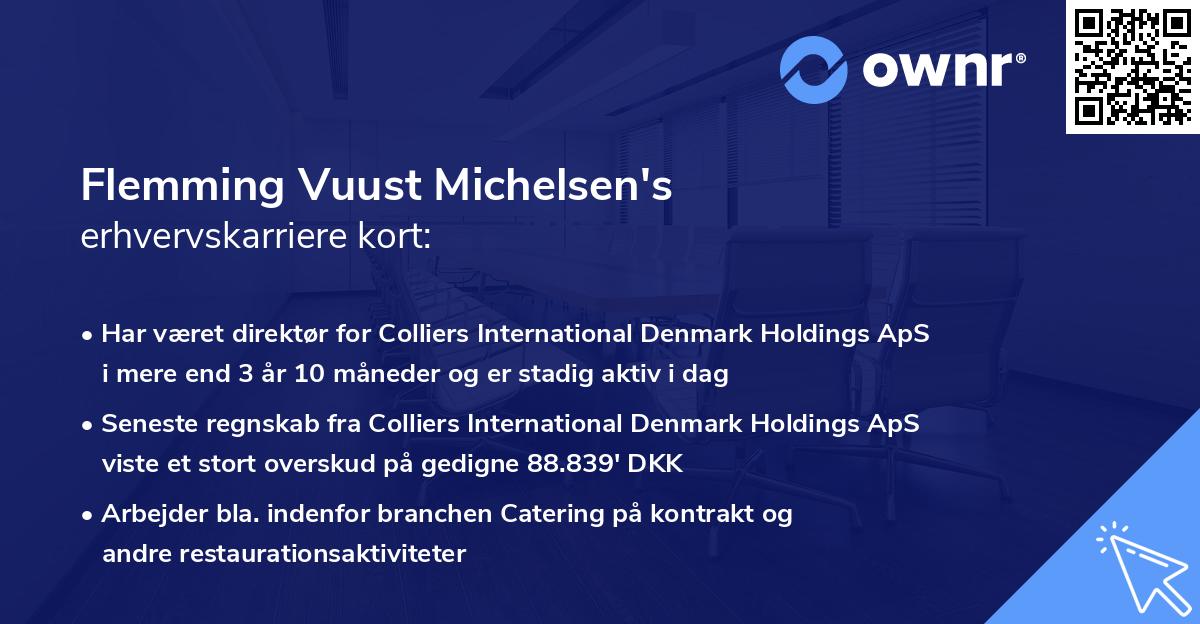 Flemming Vuust Michelsen's erhvervskarriere kort