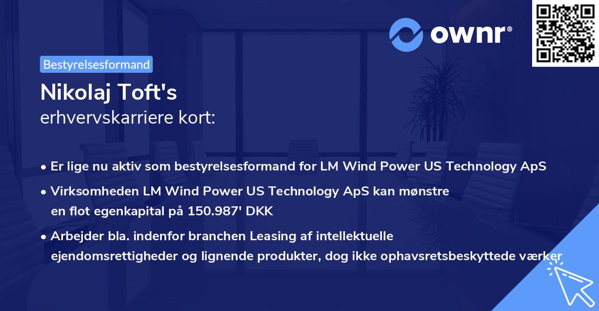 Nikolaj Toft's erhvervskarriere kort