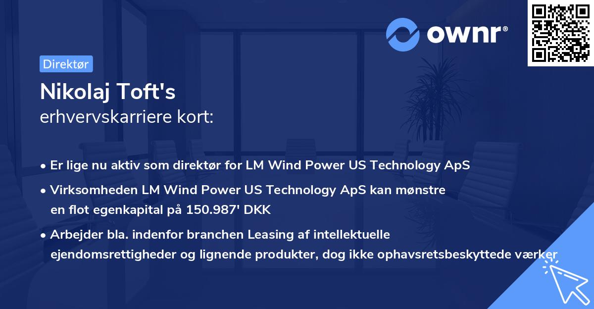 Nikolaj Toft's erhvervskarriere kort