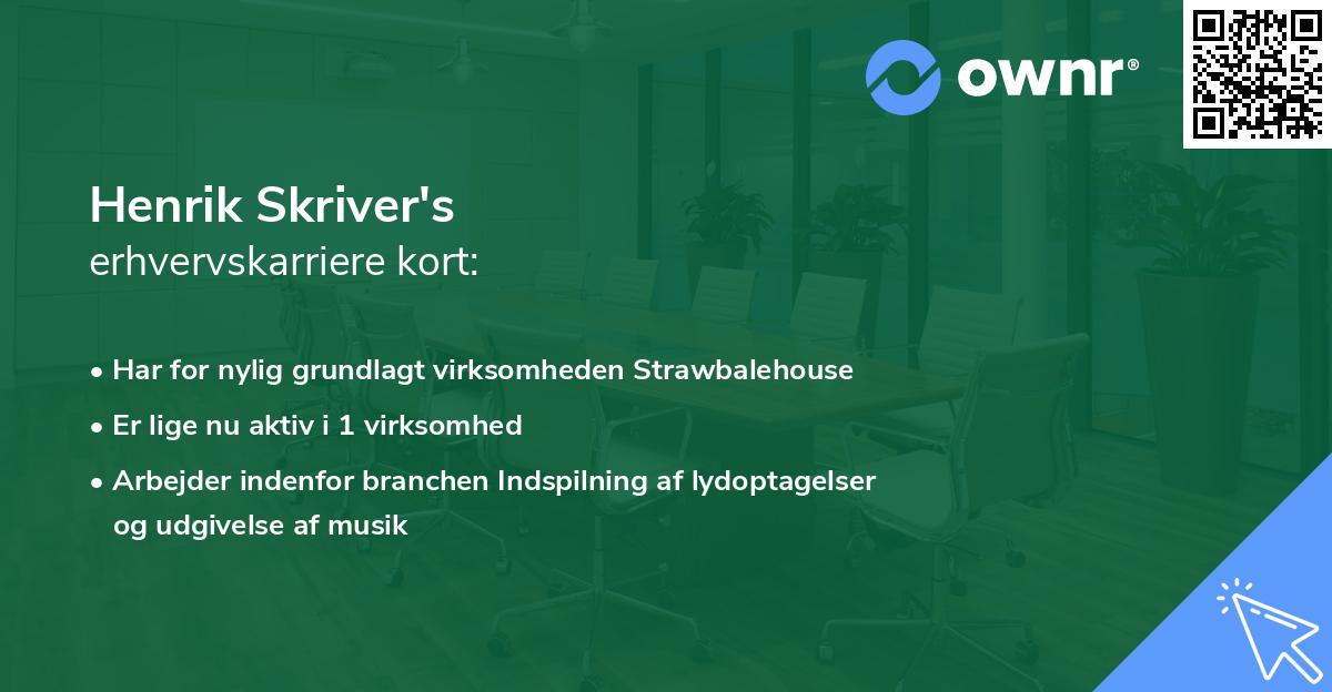 Henrik Skriver's erhvervskarriere kort