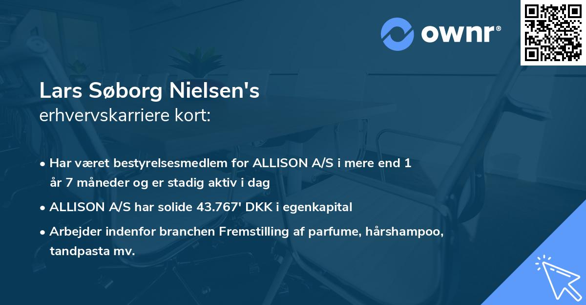 Lars Søborg Nielsen's erhvervskarriere kort