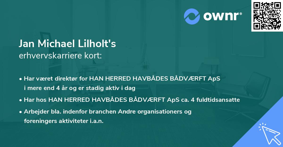 Jan Michael Lilholt's erhvervskarriere kort