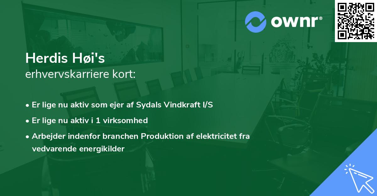 Herdis Høi's erhvervskarriere kort