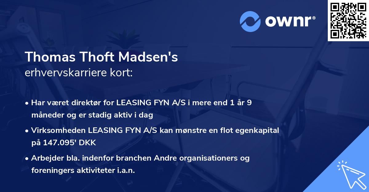 Thomas Thoft Madsen's erhvervskarriere kort