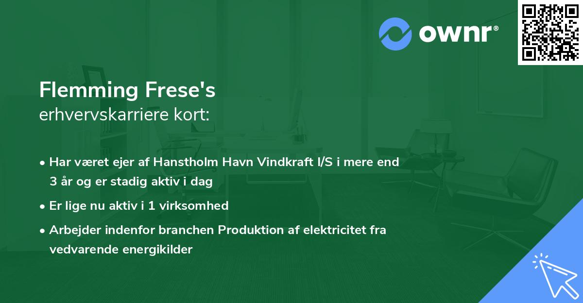 Flemming Frese's erhvervskarriere kort