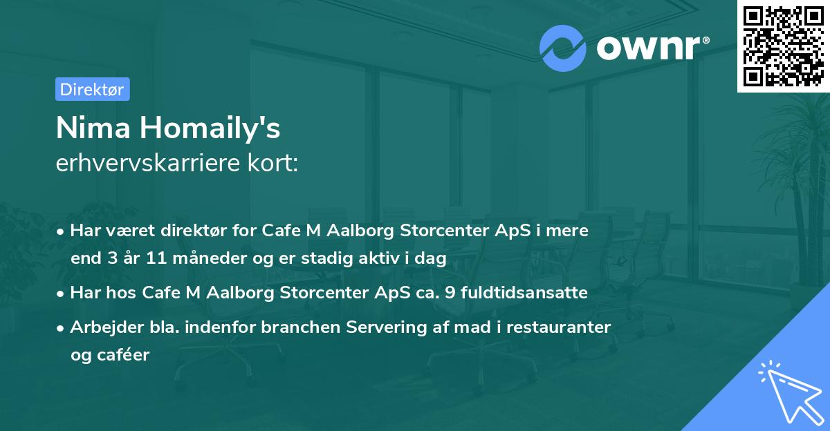 Nima Homaily's erhvervskarriere kort