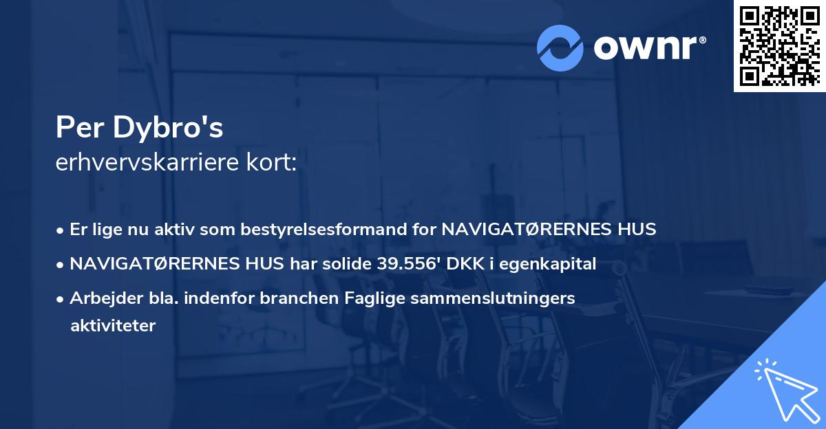 Per Dybro's erhvervskarriere kort