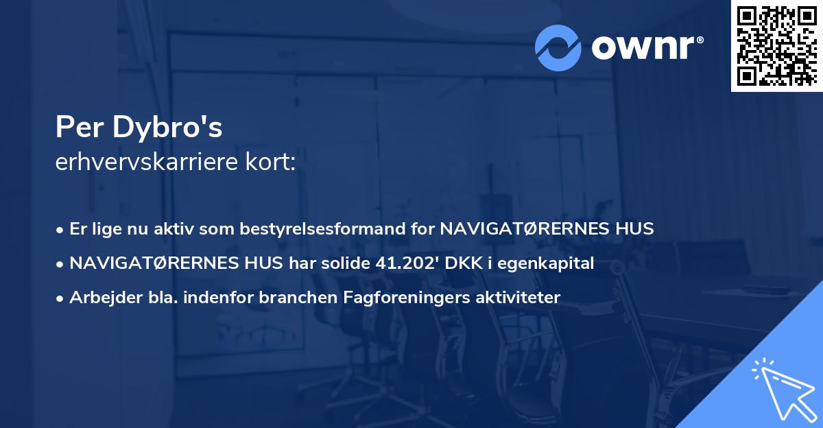 Per Dybro's erhvervskarriere kort
