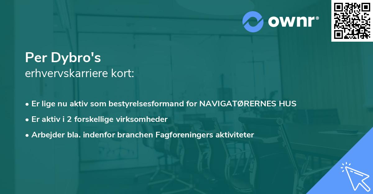 Per Dybro's erhvervskarriere kort