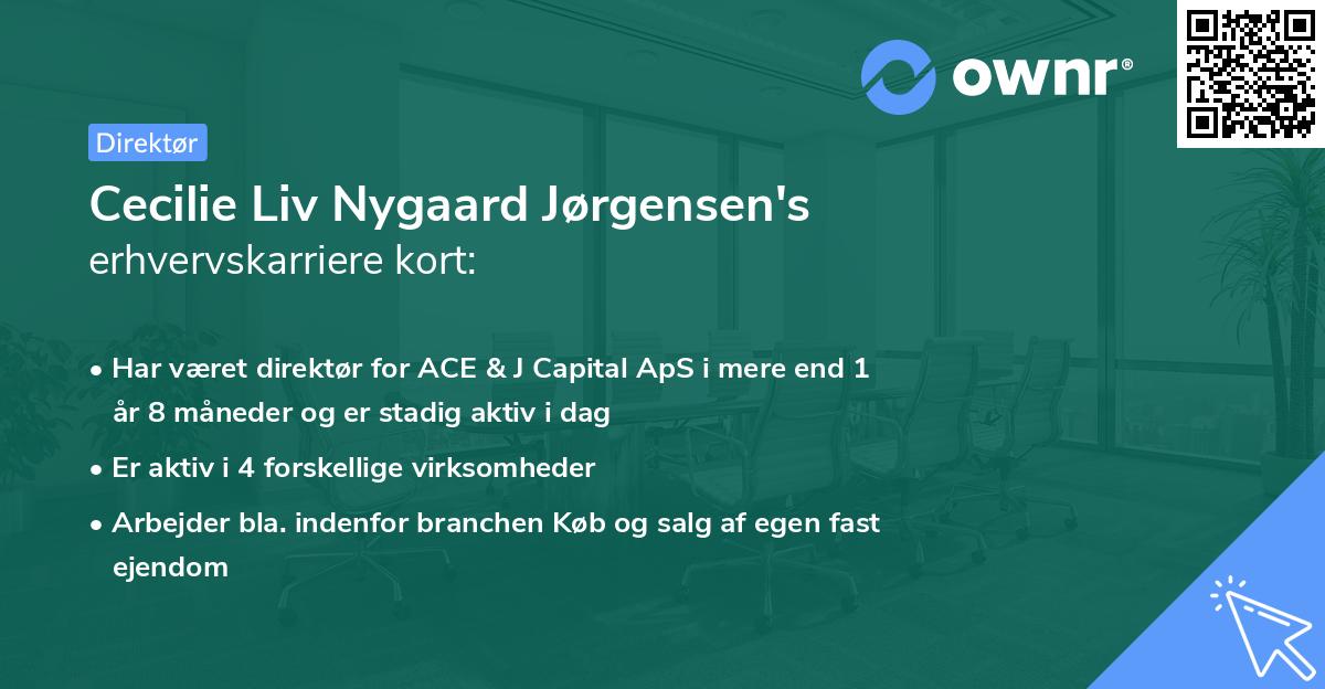 Cecilie Liv Nygaard Jørgensen's erhvervskarriere kort