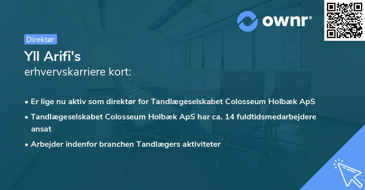 Yll Arifi's erhvervskarriere kort