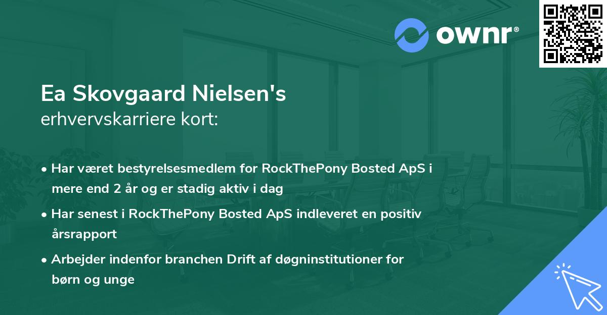 Ea Skovgaard Nielsen's erhvervskarriere kort