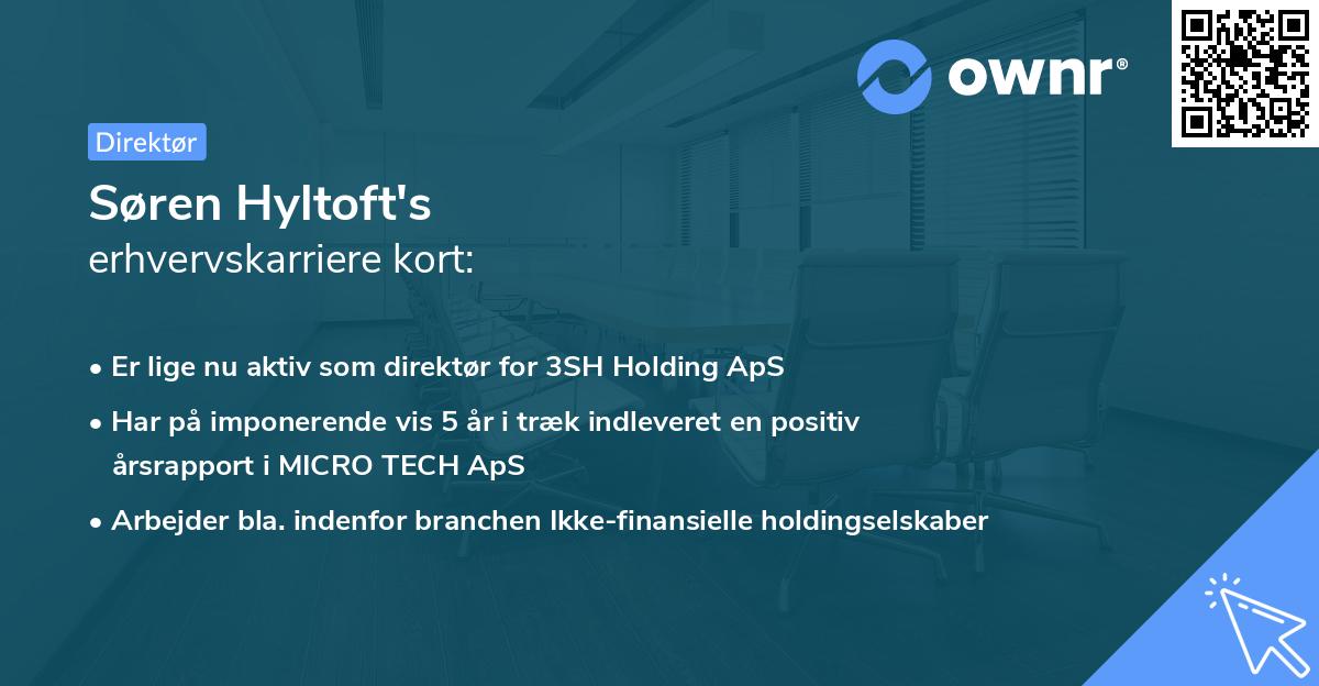 Søren Hyltoft's erhvervskarriere kort
