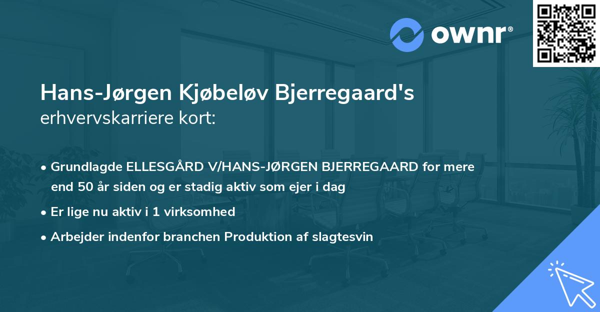 Hans-Jørgen Kjøbeløv Bjerregaard's erhvervskarriere kort