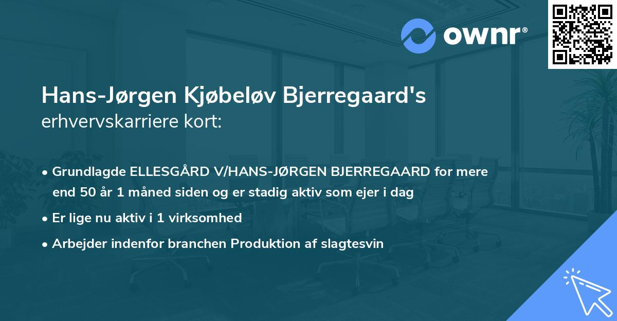 Hans-Jørgen Kjøbeløv Bjerregaard's erhvervskarriere kort