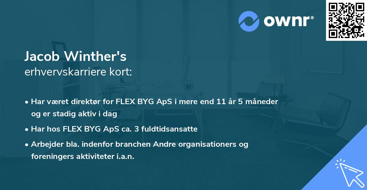 Jacob Winther's erhvervskarriere kort