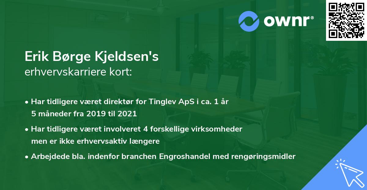 Erik Børge Kjeldsen's erhvervskarriere kort